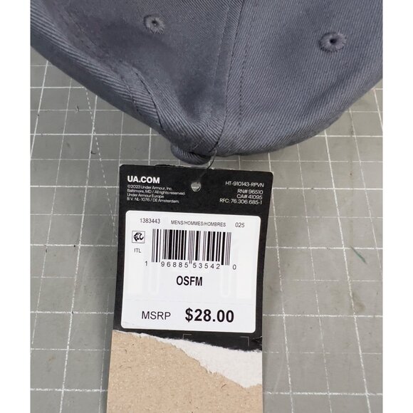 Under Armour Mens Snap-Back Cap Grey OSFM New~~~ - Picture 5 of 7
